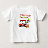 Schattige 2e verjaardag rode golfkar voor jongens (Voorkant)