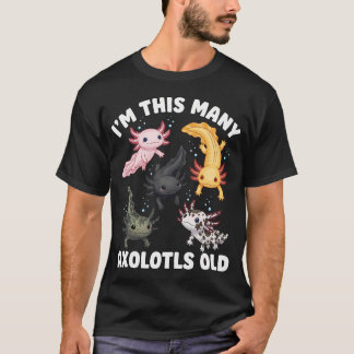 Schattige 5e verjaardag jongen meisje axolotl voor t-shirt