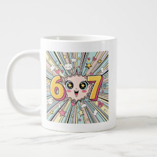 Schattige 6 7 Brainrot Chibi Anime Extra Grote Beker