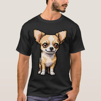 Schattige 8-Bit Pixel Pug Hond Retro Gamer T-shirt