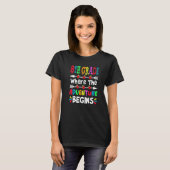 Schattige 8e klas waar het avontuur begint terug n t-shirt (Voorkant volledig)