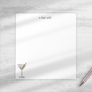 Schattige A Tini Notitie Hand Getekende Martini Co Notitieblok