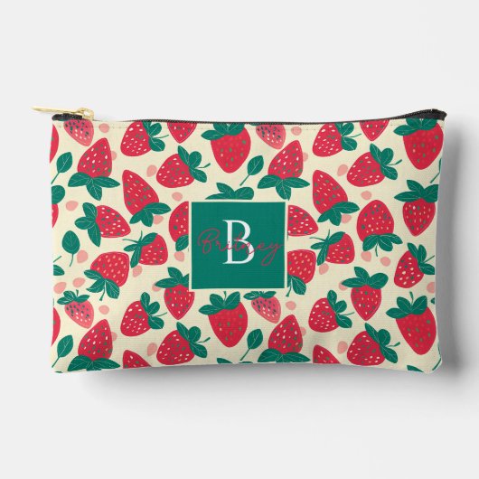 Schattige aangepast aardbeienpatroon etui (Voorkant)