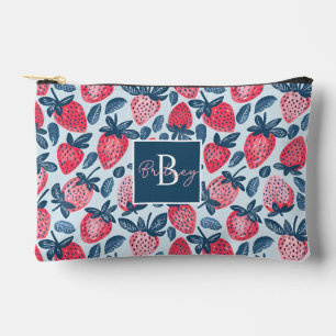 Schattige aangepast aardbeienpatroon etui