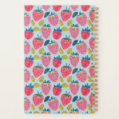 Schattige aangepast aardbeienpatroon planner (Achterkant)