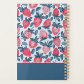 Schattige aangepast aardbeienpatroon planner (Achterkant)