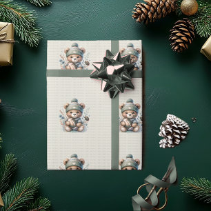 Schattige aangepast Beer Cadeaupapier