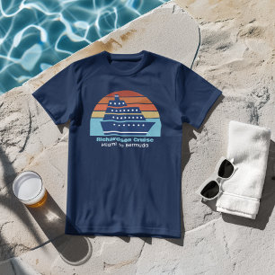 Schattige aangepast cruiseschip Sunset Family Trip T-shirt