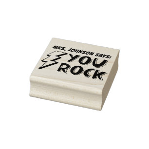 schattige aangepaste jij bent geweldig leraar rubberstempel
