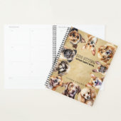 Schattige Aangepaste Moderne Hond Zitten Afspraakb Planner (Display)