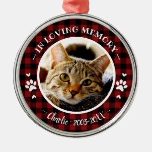 Schattige aangepaste Rustige Cat Pet-foto Metalen Ornament