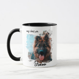 Schattige Aangepaste Typografie Hond Foto Beste Vr Mok