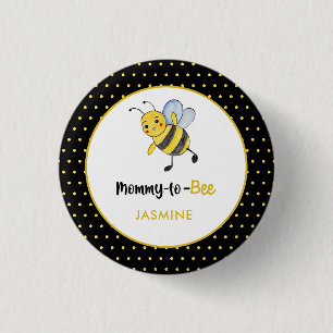 Schattige aanstaande Moeder Bij Baby Shower Waterv Ronde Button 3,2 Cm