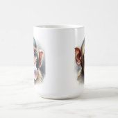 Schattige Aap Blowing Bubbles Bubble Gum Koffiemok (Center)