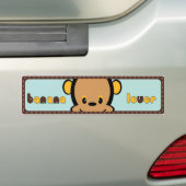 schattige aap bumpersticker (Op auto)