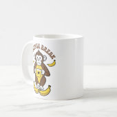 Schattige Aap Drink Koffie - Banana Break Koffiemok (Voorkant links)