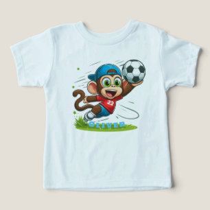 Schattige aap voetbalspeler