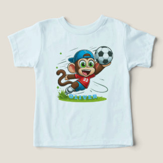 Schattige aap voetbalspeler