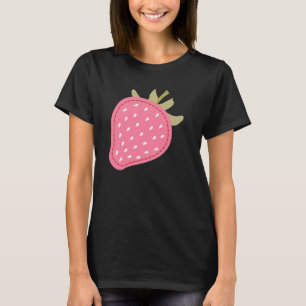 Schattige Aardbei T-shirt, Leuke Roze Aardbeien Zo T-shirt