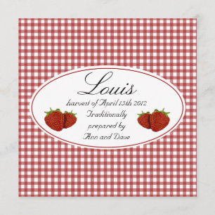 Schattige Aardbeien Baby shower Uitnodiging