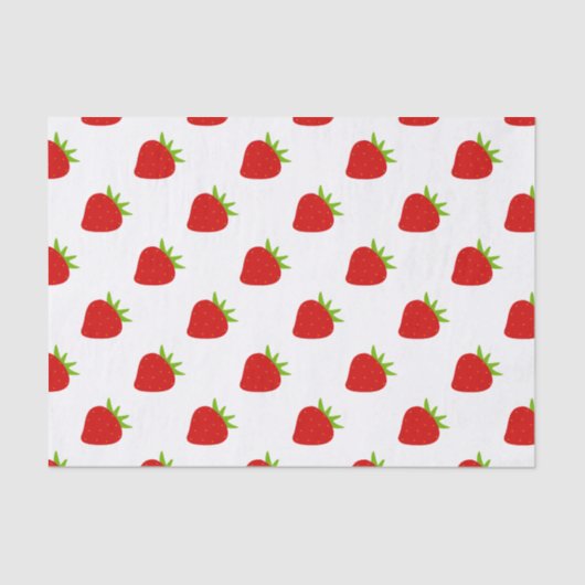 Schattige aardbeienpatroontissuepapier tissuepapier (Voorkant)