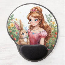 Schattige aardbeienprinses met konijn