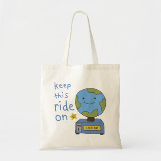 Schattige Aarde Houd Deze Rit Aan Save De Planeet Tote Bag