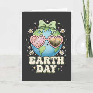 Schattige Aarde Kawaii Planeet Hart Zonnebril Natu Kaart