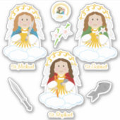 Schattige aartsengelen sticker (Voorkant)