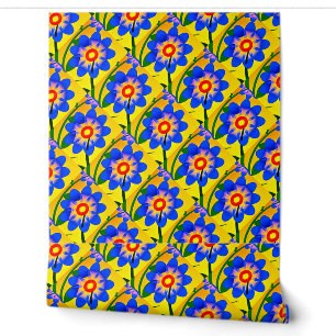 Schattige Abstract bloemenpatroon Behang