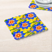 Schattige Abstract bloemenpatroon Kartonnen Onderzetters (Gebogen)