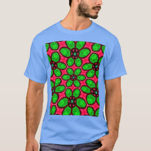 Schattige Abstract bloemenpatroon T-shirt