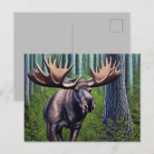 Schattige Abstracte Kleine Moose Briefkaart (Voorkant / Achterkant)