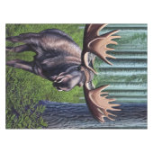 Schattige Abstracte Kleine Moose Tafelkleed (Voorkant (Horizontaal))