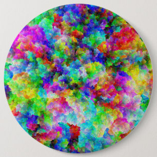 Schattige abstracte kleurrijke borst textuur ronde button 6,0 cm