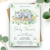 Schattige Adorable Slaande Koala Beer Baby Shower Kaart