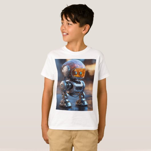 Schattige aectiet, robot t-shirt (Voorkant volledig)