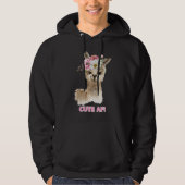 Schattige AF! Waterverf Llama Design Hoodie (Voorkant)