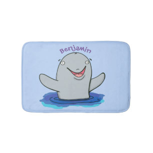 Schattige afbeelding van poreuze cartoon badmat