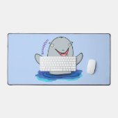 Schattige afbeelding van poreuze cartoon bureaumat (Keyboard & Muis)