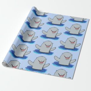 Schattige afbeelding van poreuze cartoon cadeaupapier