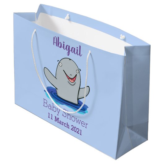 Schattige afbeelding van poreuze cartoon groot cadeauzakje (Achterkant Gekanteld)