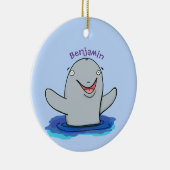 Schattige afbeelding van poreuze cartoon keramisch ornament (Rechts)