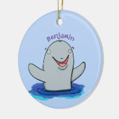 Schattige afbeelding van poreuze cartoon keramisch ornament (Links)