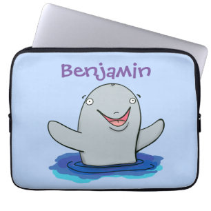 Schattige afbeelding van poreuze cartoon laptop sleeve