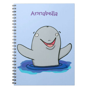 Schattige afbeelding van poreuze cartoon notitieboek