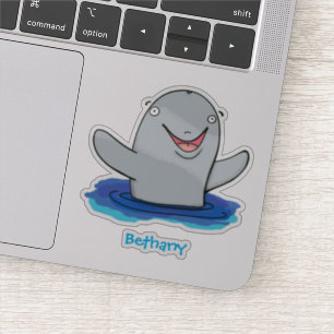 Schattige afbeelding van poreuze cartoon sticker