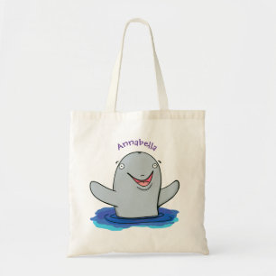 Schattige afbeelding van poreuze cartoon tote bag