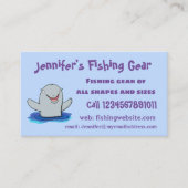 Schattige afbeelding van poreuze cartoon visitekaartje (Voorkant)