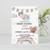 Schattige Afro-Amerikaans baby shower Kaart (Staand voorkant)